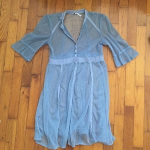 Boho Powder Blue Free People Mesh Dress or Tunic
